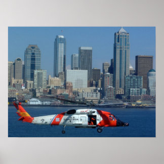 Poster Hélicoptère Jayhawk de la Garde côtière HH-60