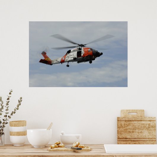 Poster Hélicoptère Jayhawk MH-60 de la Garde côtière (Cuisine)