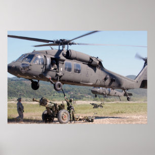 Poster Hélicoptère noir du faucon UH-60