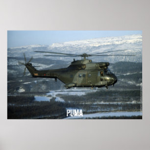 Poster hélicoptère Puma