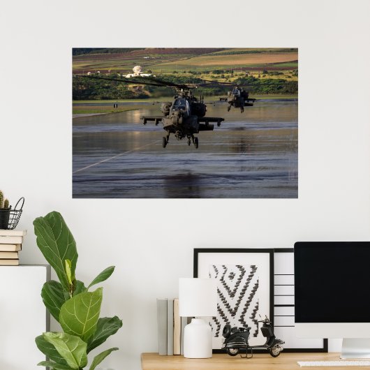 Poster Hélicoptères Apache AH-64 (Bureau à domicile)
