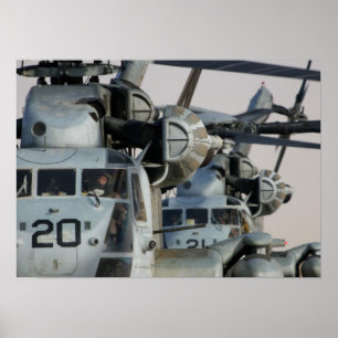 Poster Hélicoptères superbes de l'étalon CH-53