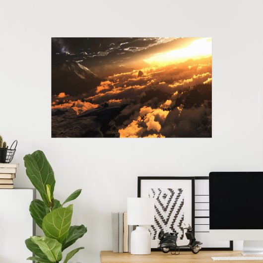 Poster Héliocentric (impression) (Bureau à domicile)