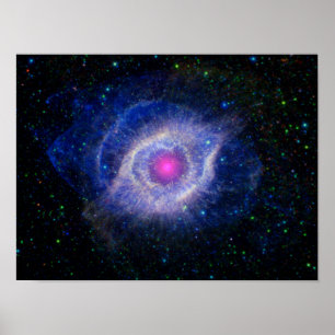 Poster Helix Nebula NASA Purple