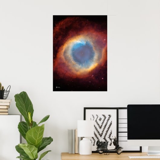 Poster Helix Nebula NGC7293 - Télescope spatial Hubble de (Bureau à domicile)
