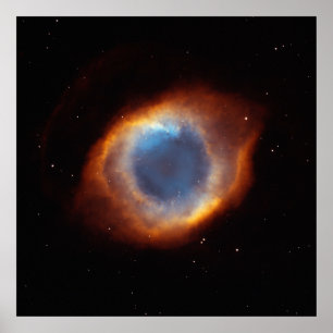 Poster Helix Nebula "OEil de Dieu" Télescope Hubble