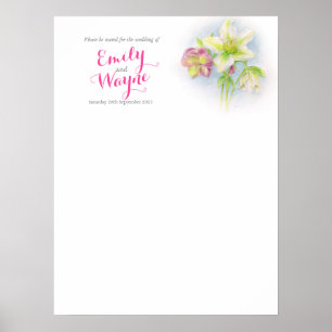 Poster Hellebore art Planificateur de table de mariage vi