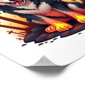 Poster Hellhound Husky Chien (Coin)