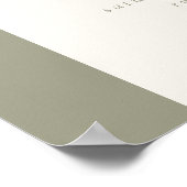 Poster HELLO BABY | Botanique Boho Sage Welcome (Coin)