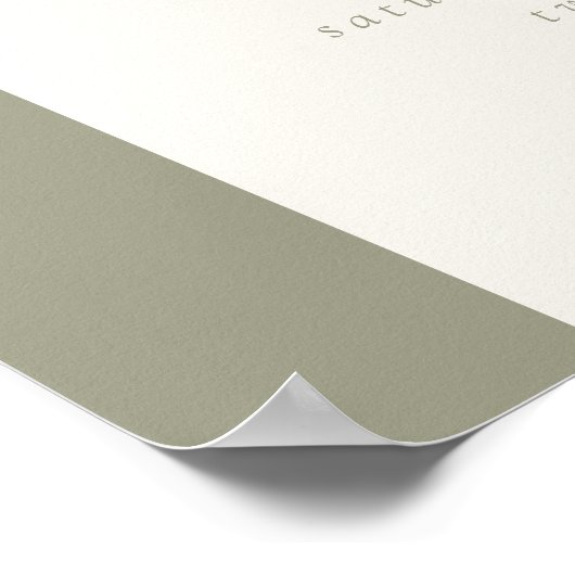 Poster HELLO BABY | Botanique Boho Sage Welcome (Coin)