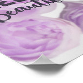Poster Hello Beautity - Citation - Floral avec texte viol (Coin)