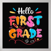 Poster Hello First Grade Doodle (Devant)
