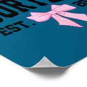 Poster Hello Fourteen Est 2012 Coquette Bow 14th Birthday (Coin)