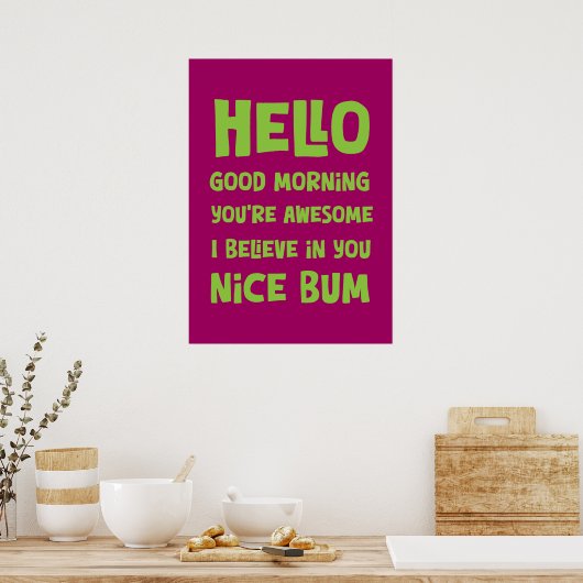 Poster Hello Nice Bum (Cuisine)