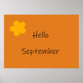 Poster "Hello September" (Devant)