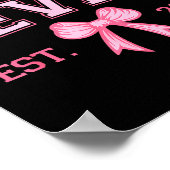 Poster Hello Seven Est 2018 Coquette Bow 7th Birthday Gir (Coin)