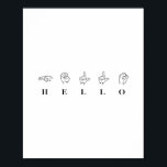 Poster Hello Sign Language<br><div class="desc">Hello Sign Language</div>