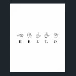 Poster Hello Sign Language<br><div class="desc">Hello Sign Language</div>