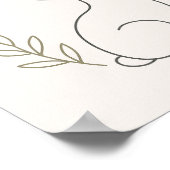 Poster Hello Spring Minimal Bunny Line Art (Coin)