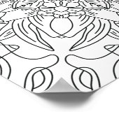 Poster Hello Spring : Page de coloration Abstraite floral (Coin)