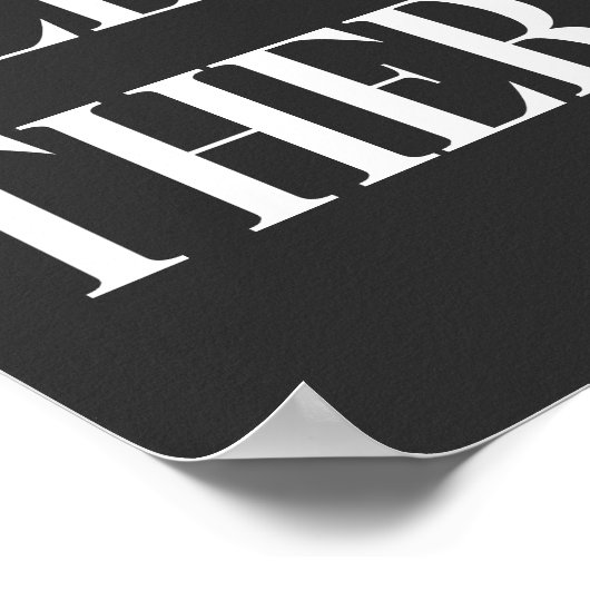 Poster Hello There Design de typographie noir et blanc (Coin)