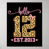Poster Hello Twelve Est 2013 12th Birthday Coquette Bow L (Devant)