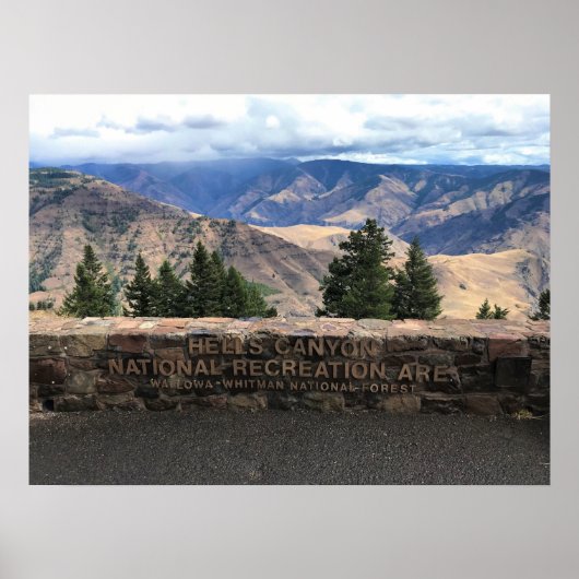 Poster Hells Canyon Pittoresque Byway, OU (Devant)