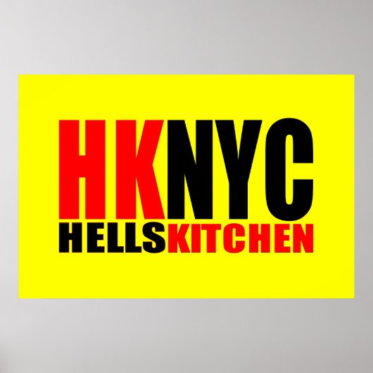 Poster Hell's Kitchen New York City Logo (Devant)