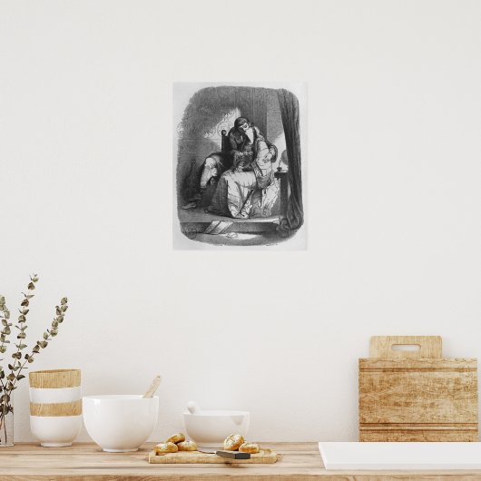 Poster Heloise et Abelard s'embrasser (Cuisine)