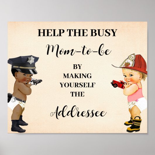 Poster Help Mom Make Yourself Addressee Little Recruit (Devant)