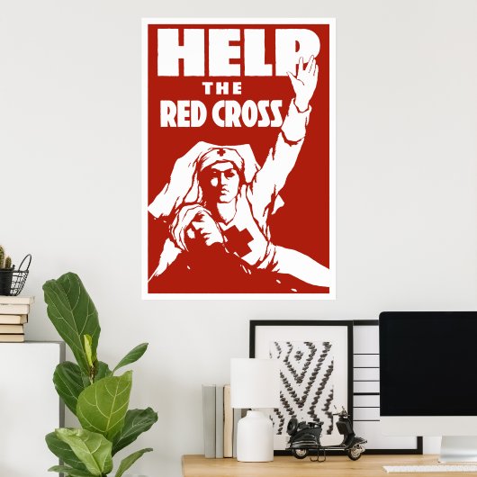 Poster Help The Red Cross (Bureau à domicile)