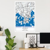Poster Helsinki Finland City Map Coordinates Travel (Bureau à domicile)