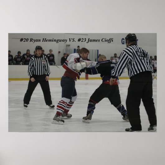Poster Hemi, #20 Ryan Hemingway VS. #23 James Cioffi (Devant)