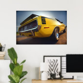 Poster HEMI de Plymouth 1970 'Cuda Hemicuda (Bureau à domicile)