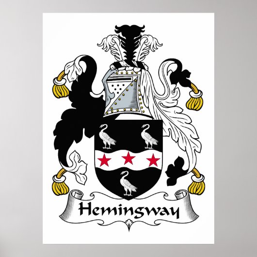 Poster Hemingway Family Crest (Devant)
