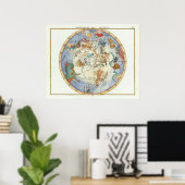 Poster Hémisphère Austral | John Flamsteed (Bureau à domicile)
