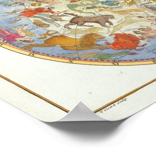 Poster Hémisphère boréal | John Flamsteed (Coin)