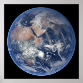 Poster Hémisphère Est Sur La Planète Terre. (Devant)