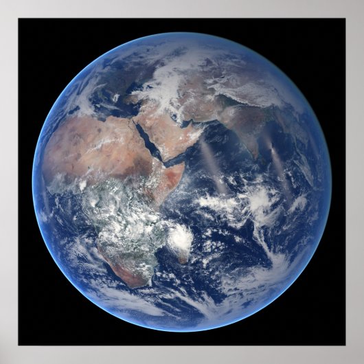 Poster Hémisphère Est Sur La Planète Terre. (Devant)