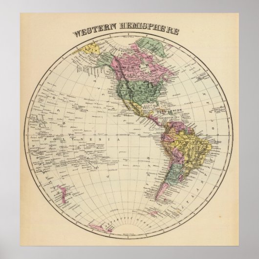 Poster Hémisphère occidental (Devant)