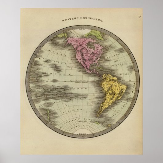 Poster Hémisphère occidental 3 (Devant)