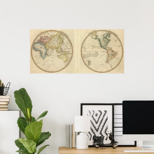 Poster Hémisphère oriental 13 (Bureau à domicile)