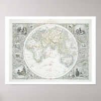 hémisphères easters, from a series of World Maps p