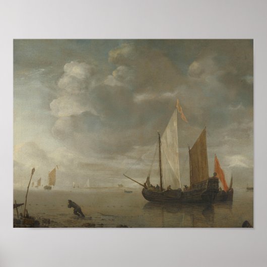 Poster Hendrick Dubbels - Mer Calme (Devant)