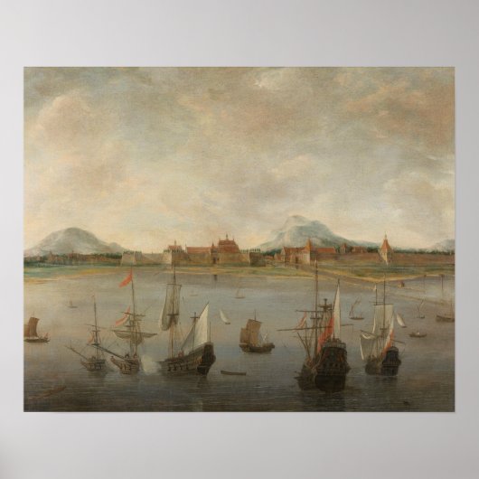 Poster Hendrick Dubbels - Vue de Batavia (Devant)