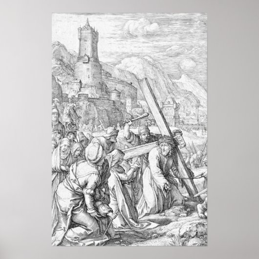 Poster Hendrick Goltzius Christ portant la croix (Devant)