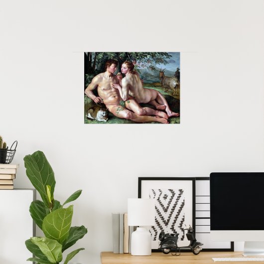 Poster Hendrik Goltzius The Fall of Man (Bureau à domicile)