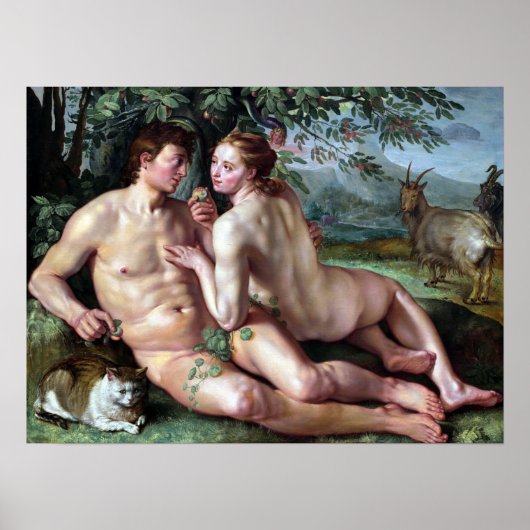 Poster Hendrik Goltzius The Fall of Man (Devant)