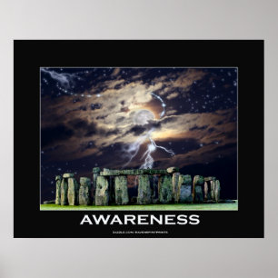 Poster HENGE DE PIERRE Sensibilisation Motivation Art Pos