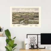 Poster Henniker, NH Panoramic Map - 1889 (Bureau à domicile)